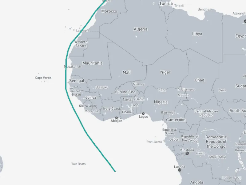 Forklift import route map